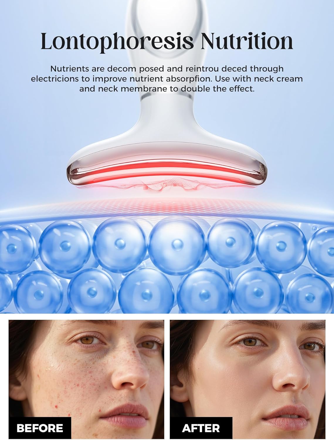 Facial Beauty Massager Multi-Functional LED Display Adjustable Intensity Modes Ideal Holiday Gift