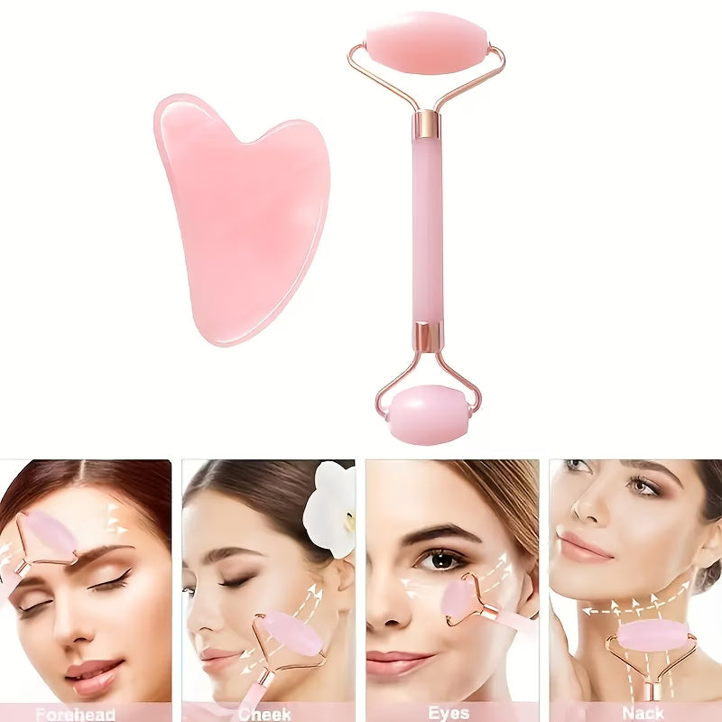 Pink Gua Sha Tool- Heart-Shaped Design Facial And Body Massager