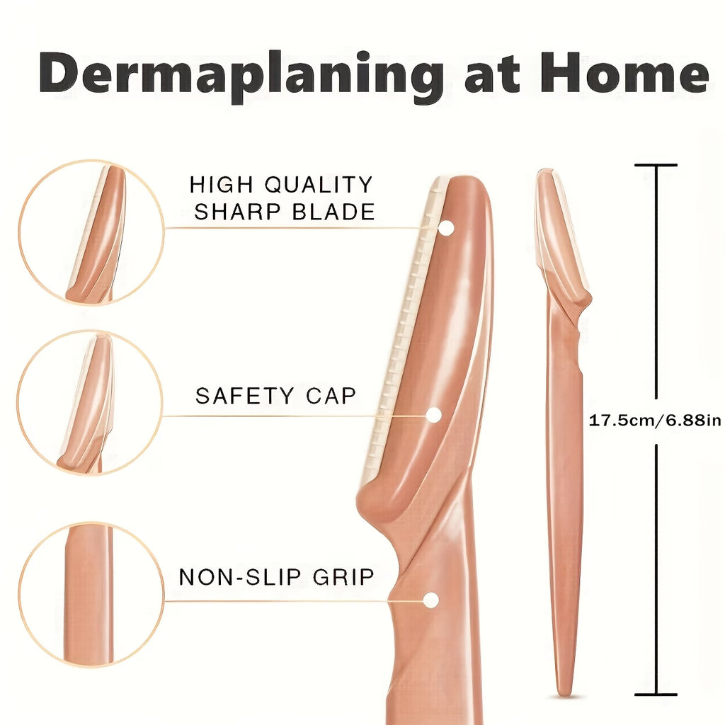 12/24pcs Dermaplane Razor | Eyebrow Shaver & Face Shaver for Women & Men - Eyebrow Trimmer with Protective Cover